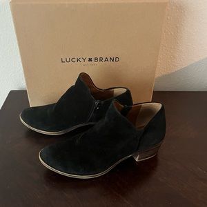 Lucky Brand Black Suede Booties